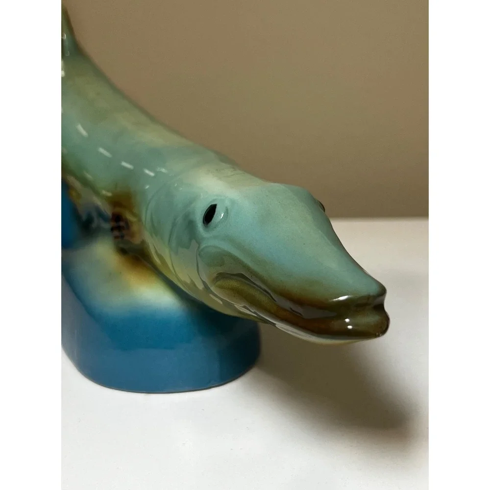 Vintage 1973 Jim Beam Behold the Angler Fish Decanter Empty Regal China 15in